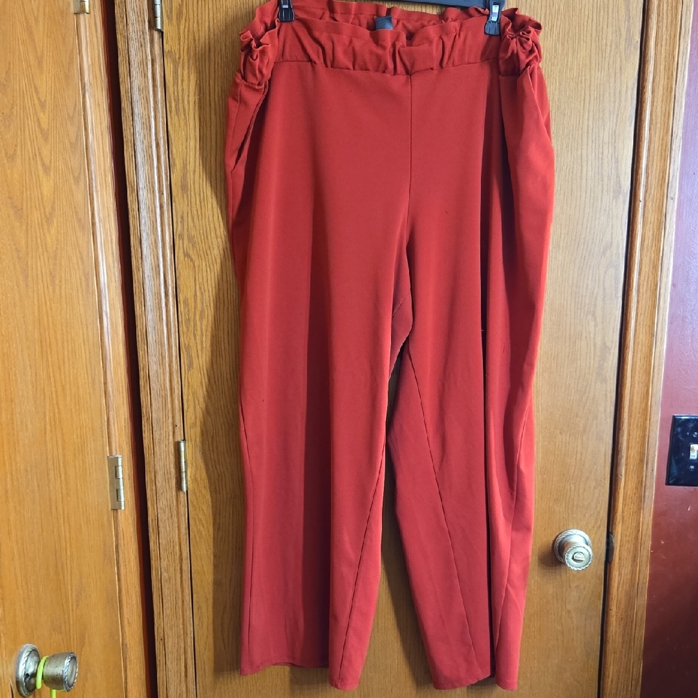 Elegant Red Women's Pants